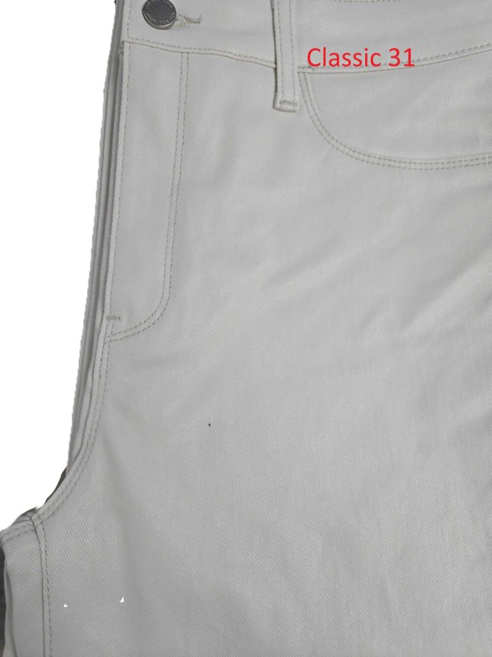 THE NOLI SHOP Aria Coated Flare Jean Vanilla Classic and Petite - Picture 6 of 8